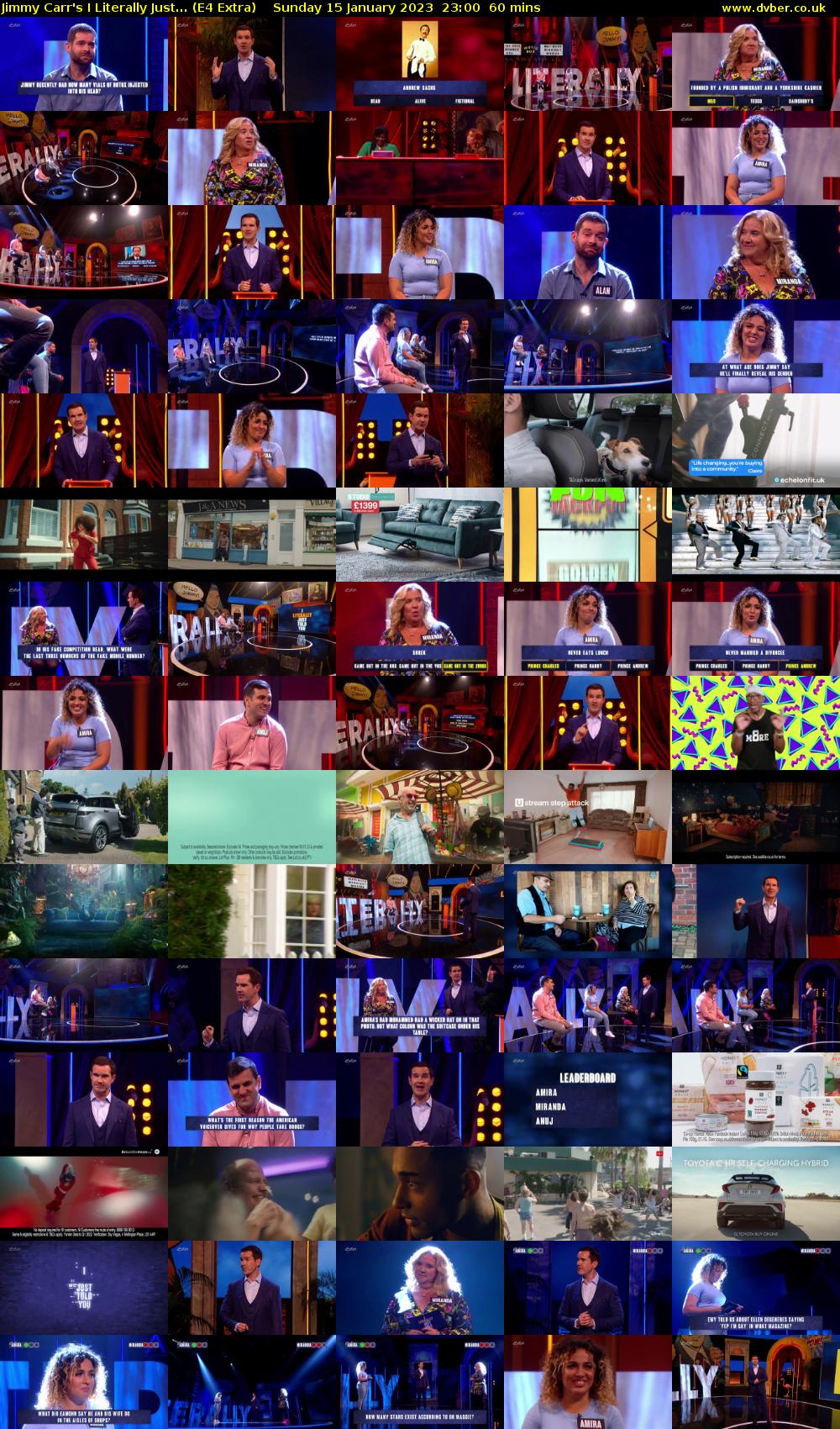 Jimmy Carr's I Literally Just... (E4 Extra) Sunday 15 January 2023 23:00 - 00:00