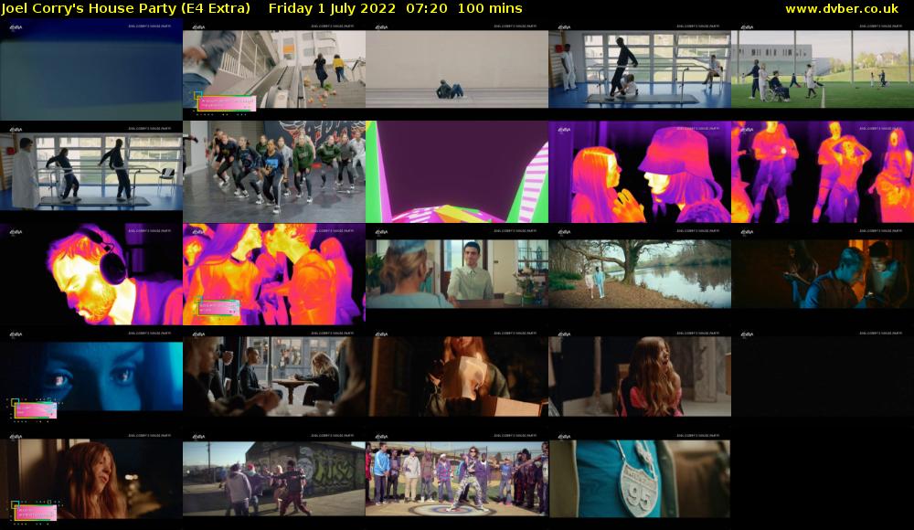 Joel Corry's House Party (E4 Extra) Friday 1 July 2022 07:20 - 09:00