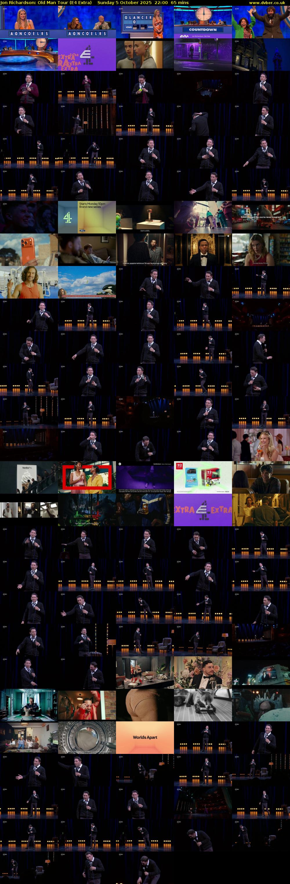 Jon Richardson: Old Man Tour (E4 Extra) Sunday 5 October 2025 22:00 - 23:05