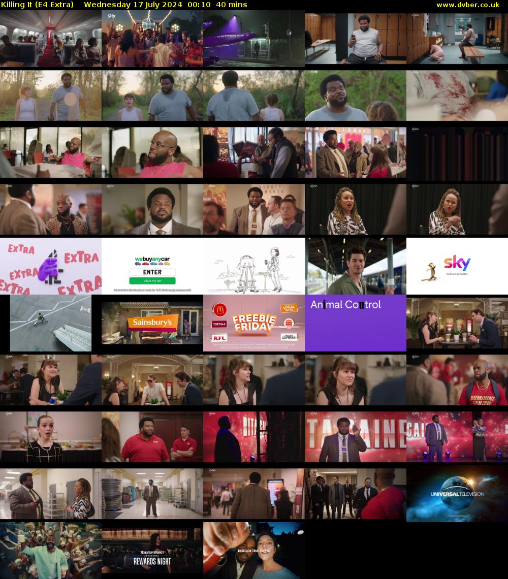 Killing It (E4 Extra) Wednesday 17 July 2024 00:10 - 00:50
