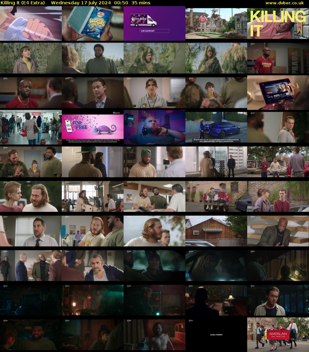Killing It (E4 Extra) Wednesday 17 July 2024 00:50 - 01:25