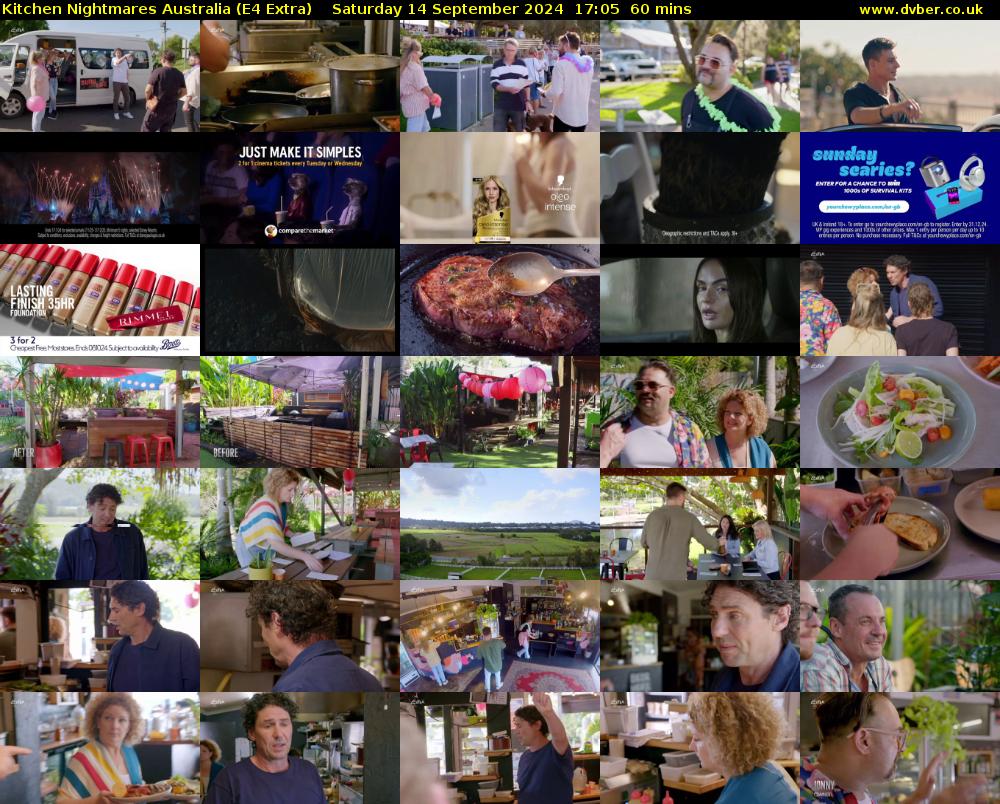 Kitchen Nightmares Australia (E4 Extra) Saturday 14 September 2024 17:05 - 18:05
