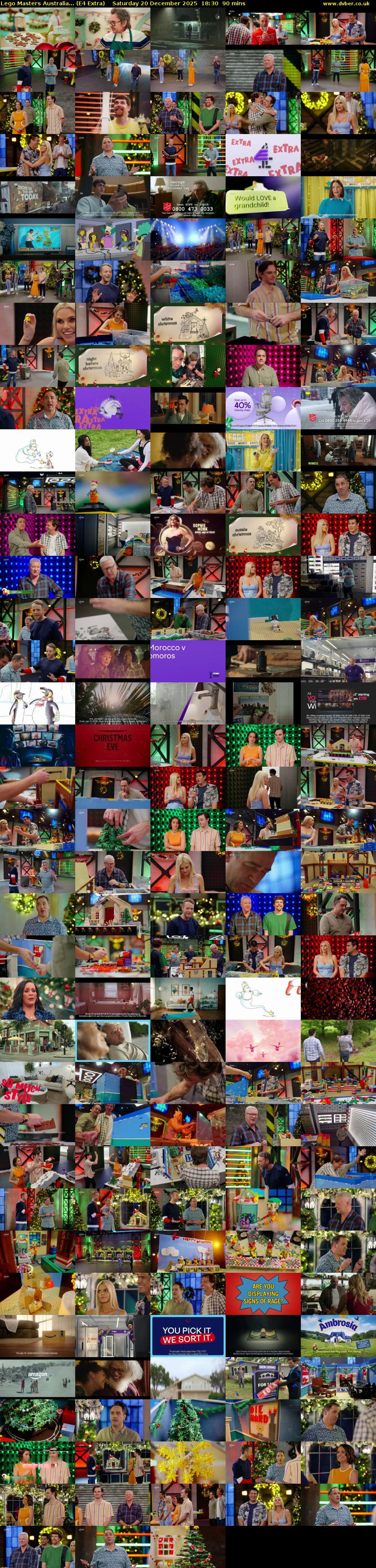 Lego Masters Australia... (E4 Extra) Saturday 20 December 2025 18:30 - 20:00