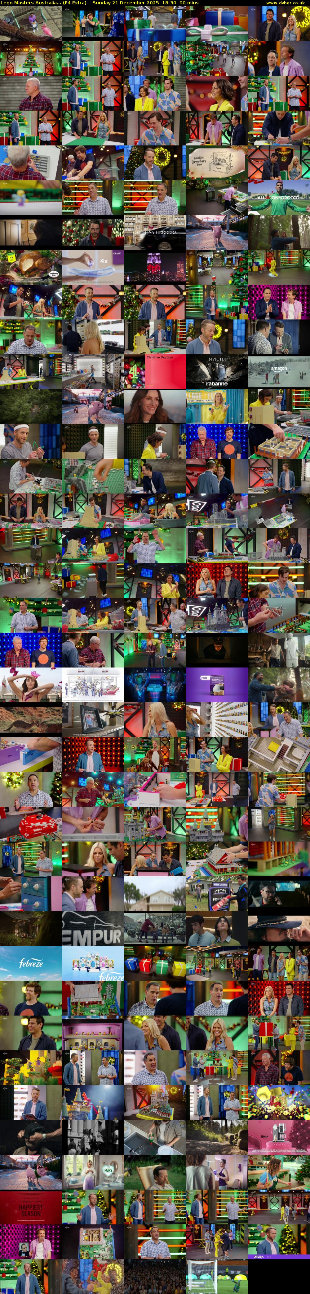 Lego Masters Australia... (E4 Extra) Sunday 21 December 2025 18:30 - 20:00