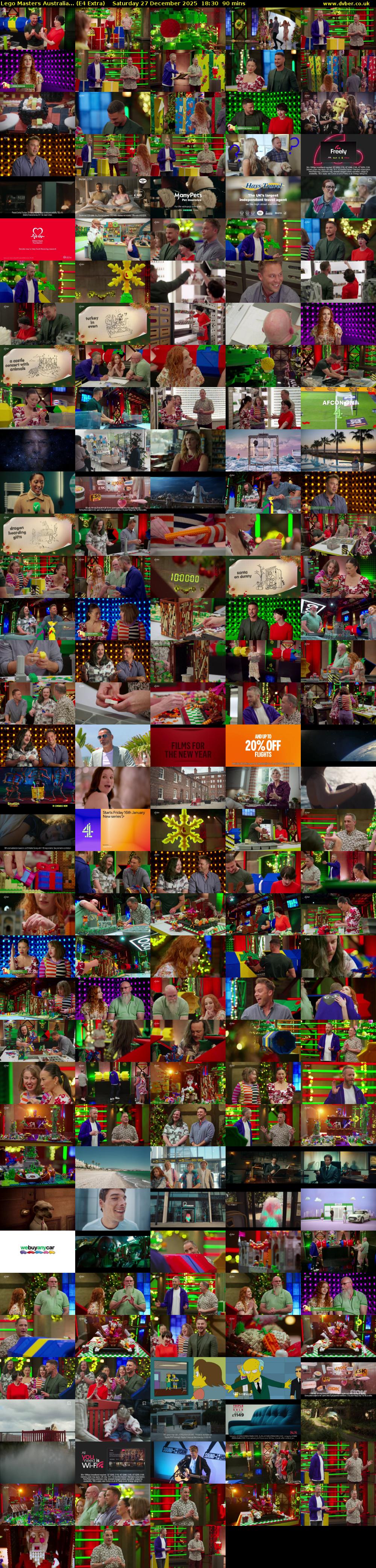 Lego Masters Australia... (E4 Extra) Saturday 27 December 2025 18:30 - 20:00
