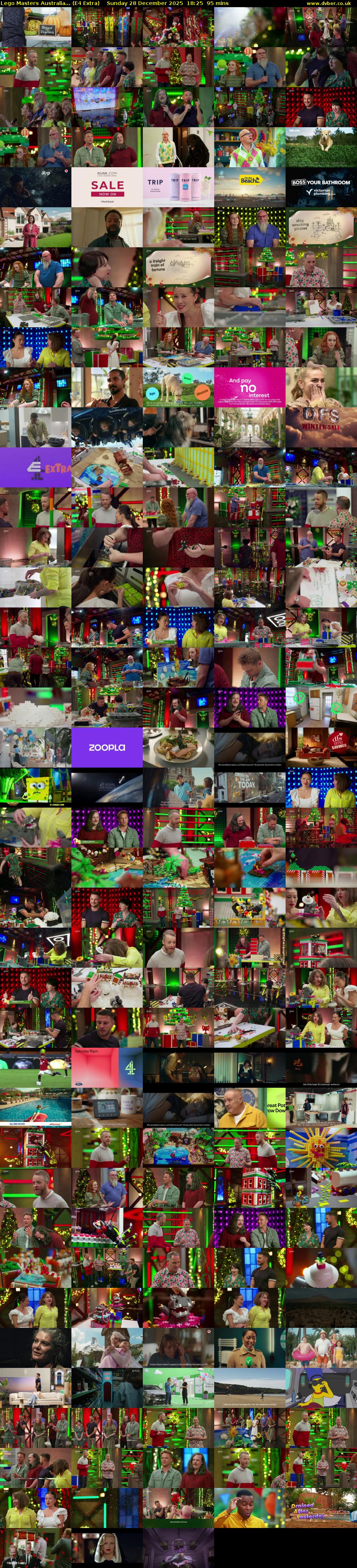 Lego Masters Australia... (E4 Extra) Sunday 28 December 2025 18:25 - 20:00