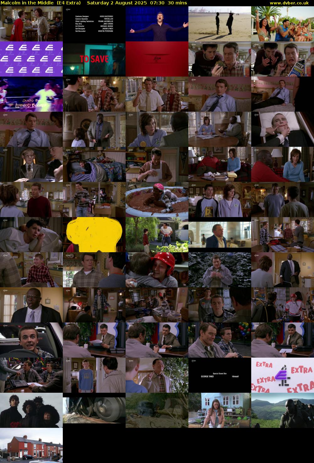 Malcolm in the Middle  (E4 Extra) Saturday 2 August 2025 07:30 - 08:00