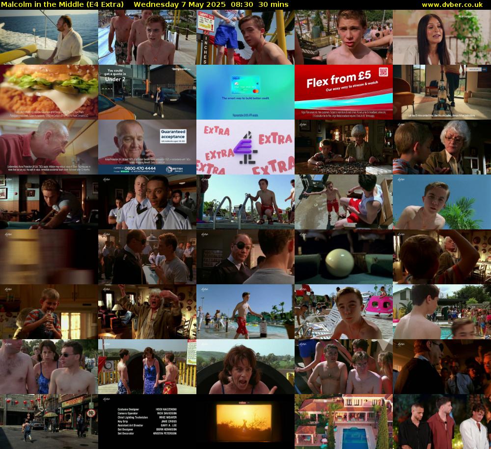 Malcolm in the Middle (E4 Extra) Wednesday 7 May 2025 08:30 - 09:00