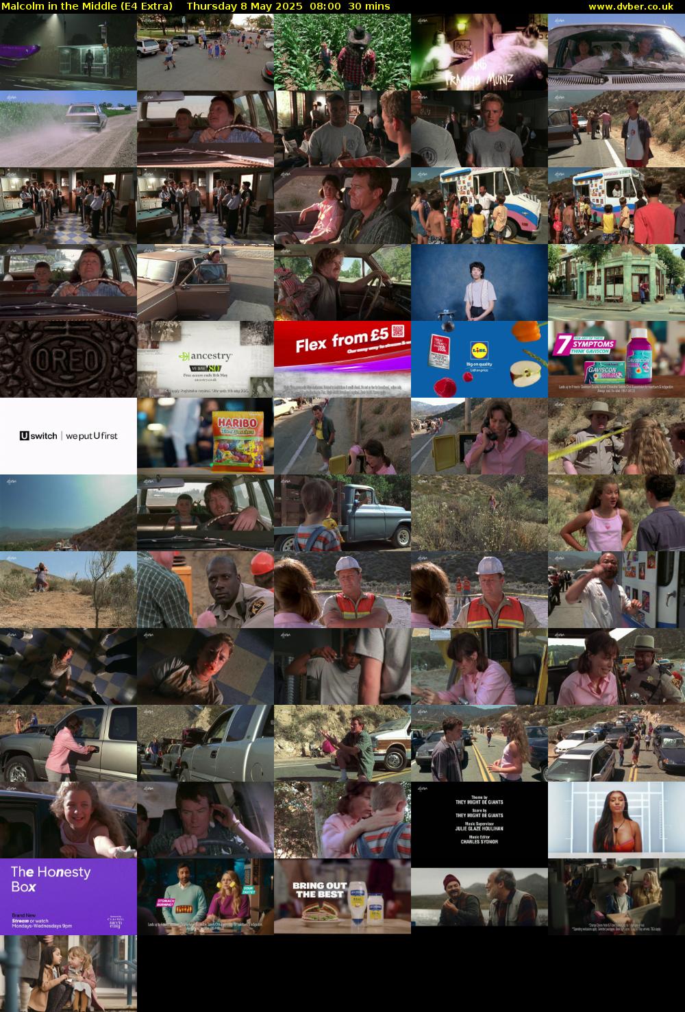 Malcolm in the Middle (E4 Extra) Thursday 8 May 2025 08:00 - 08:30