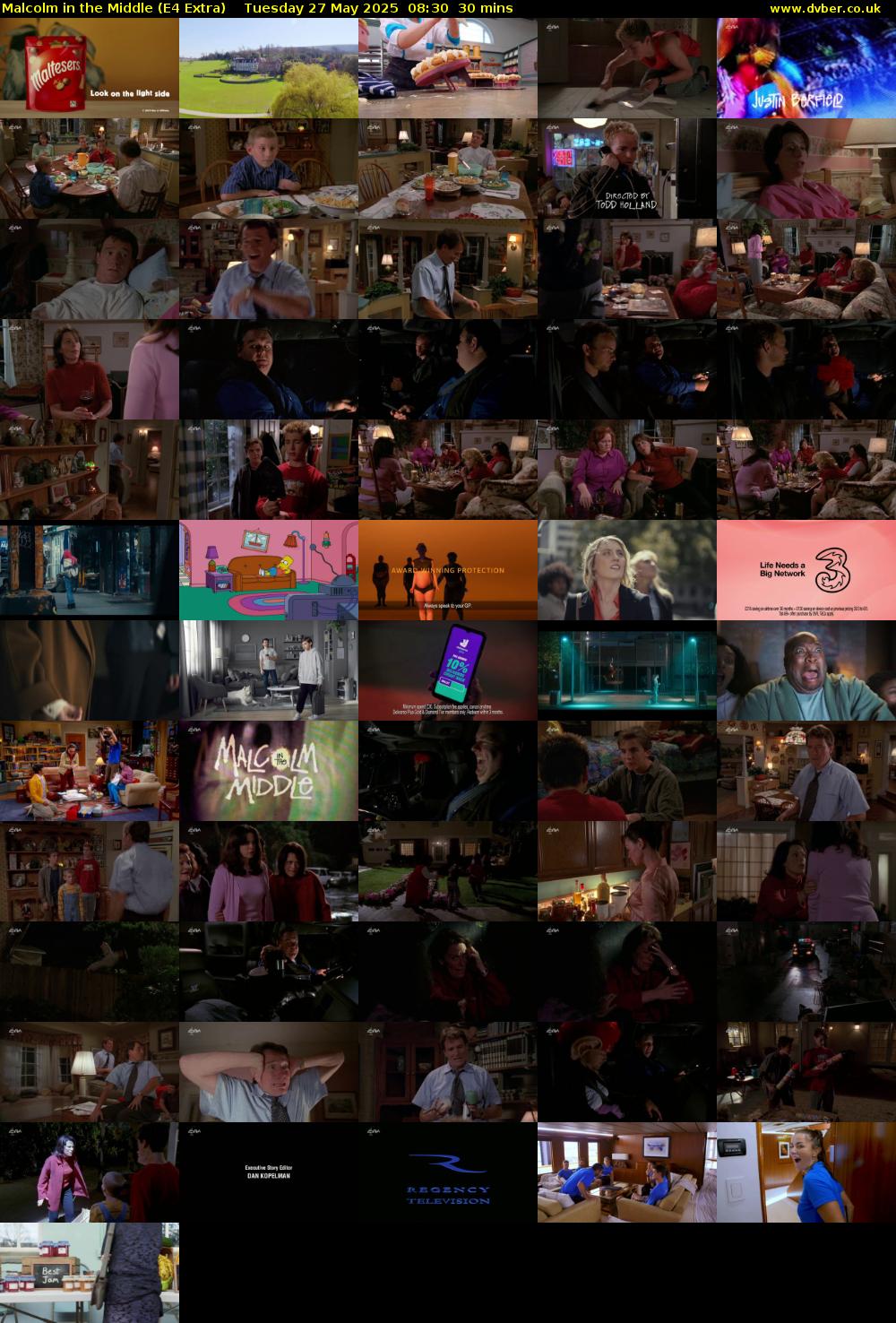 Malcolm in the Middle (E4 Extra) Tuesday 27 May 2025 08:30 - 09:00