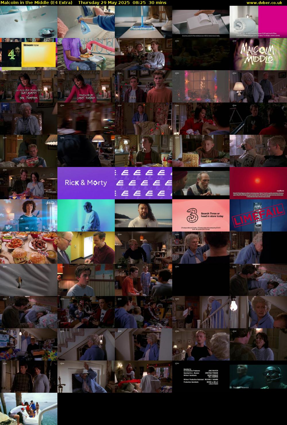 Malcolm in the Middle (E4 Extra) Thursday 29 May 2025 08:25 - 08:55