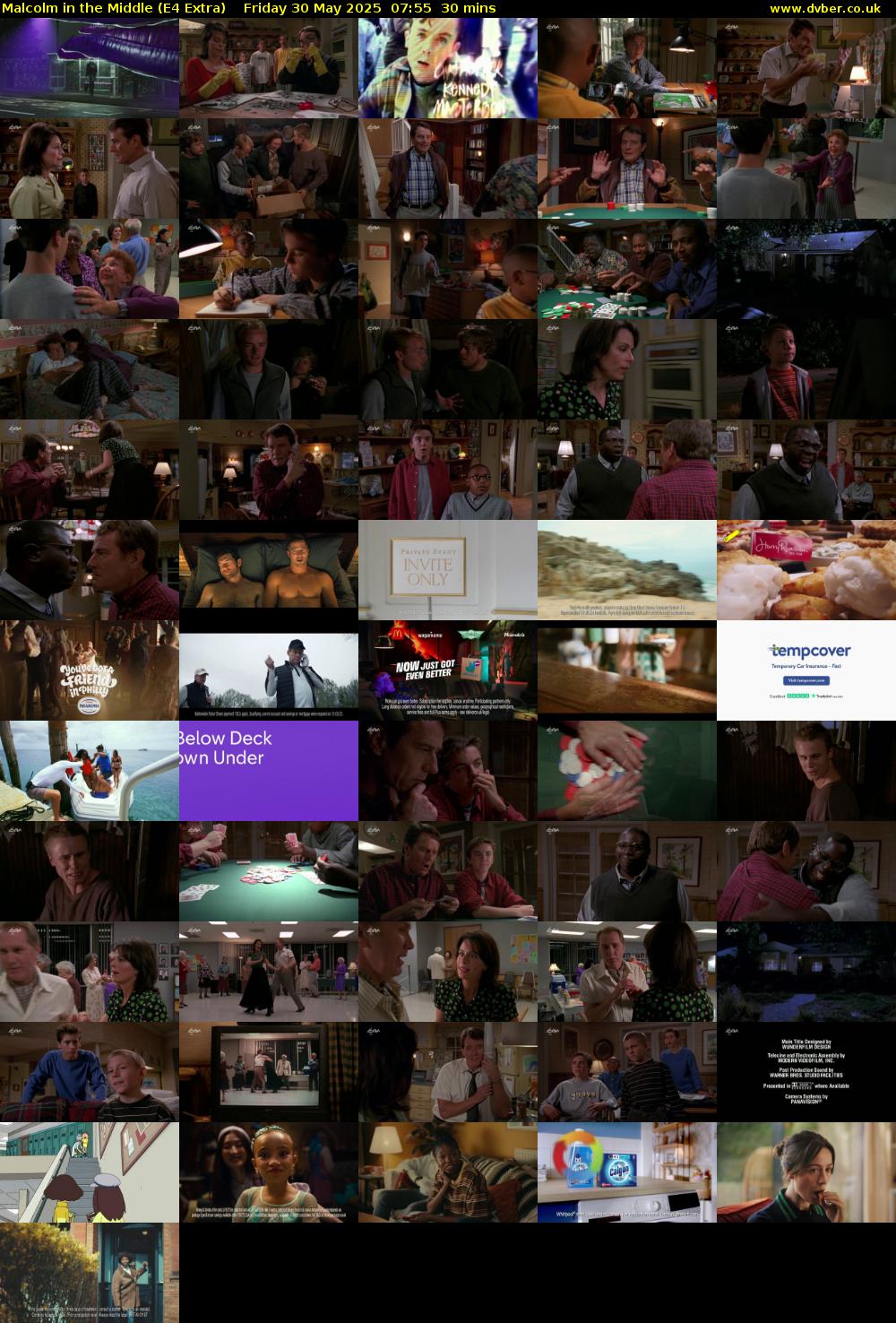 Malcolm in the Middle (E4 Extra) Friday 30 May 2025 07:55 - 08:25