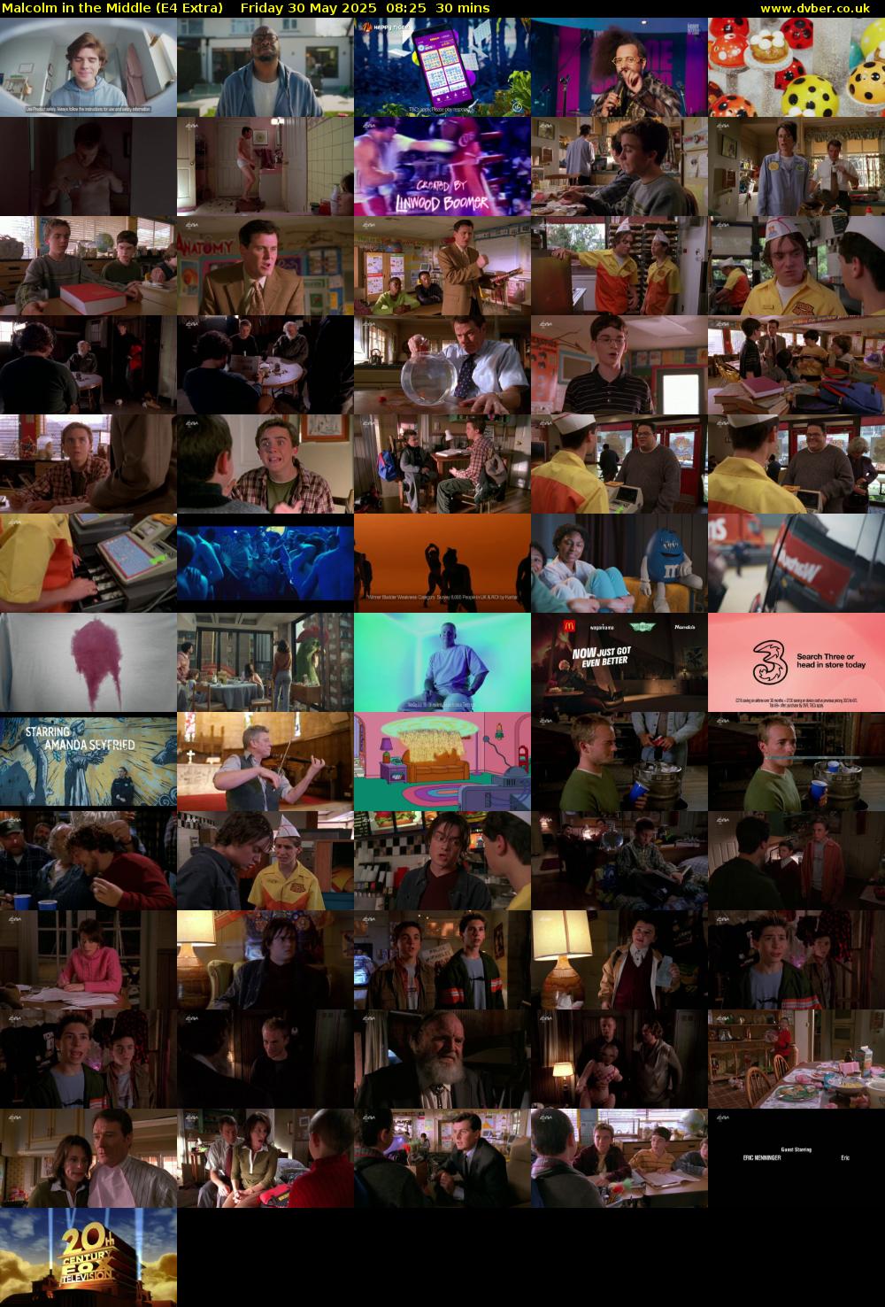 Malcolm in the Middle (E4 Extra) Friday 30 May 2025 08:25 - 08:55
