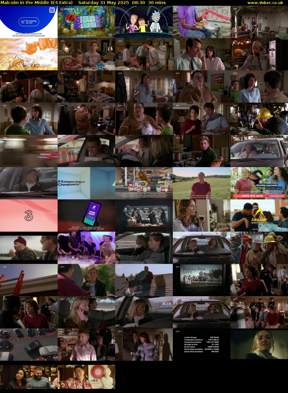 Malcolm in the Middle (E4 Extra) Saturday 31 May 2025 08:30 - 09:00