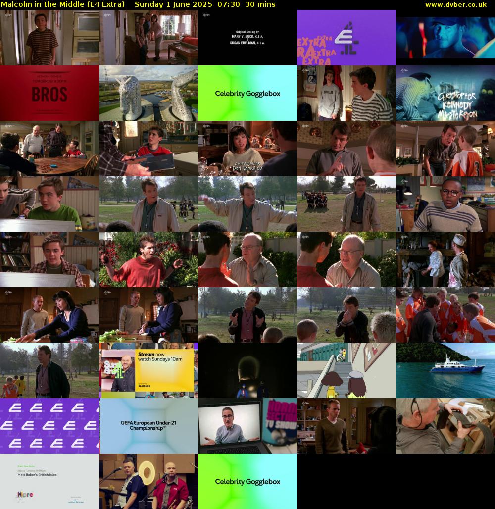 Malcolm in the Middle (E4 Extra) Sunday 1 June 2025 07:30 - 08:00