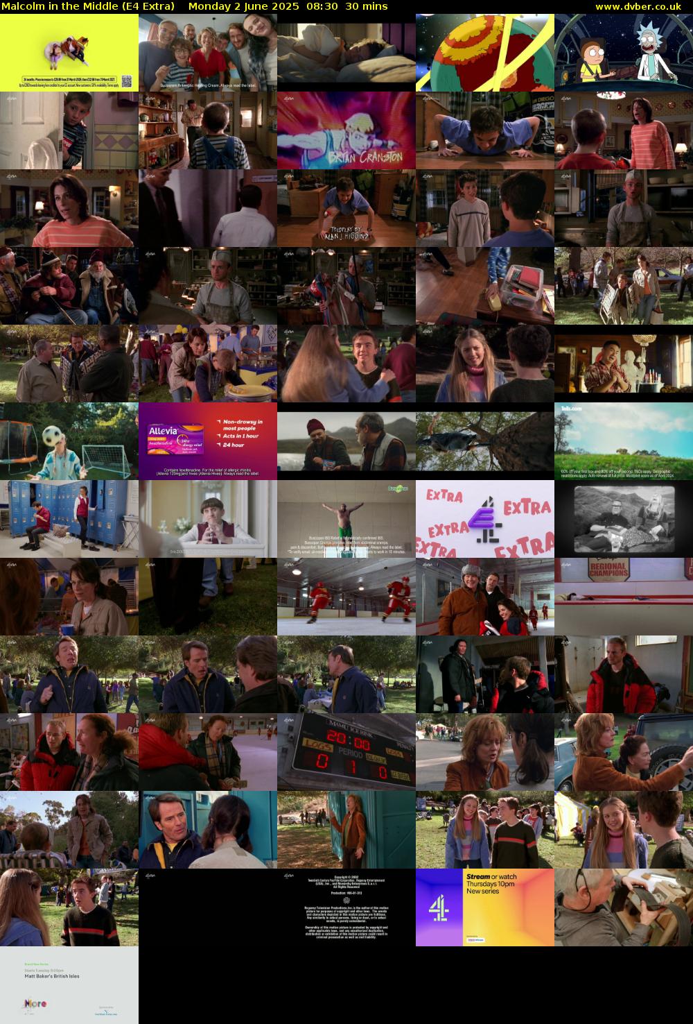 Malcolm in the Middle (E4 Extra) Monday 2 June 2025 08:30 - 09:00