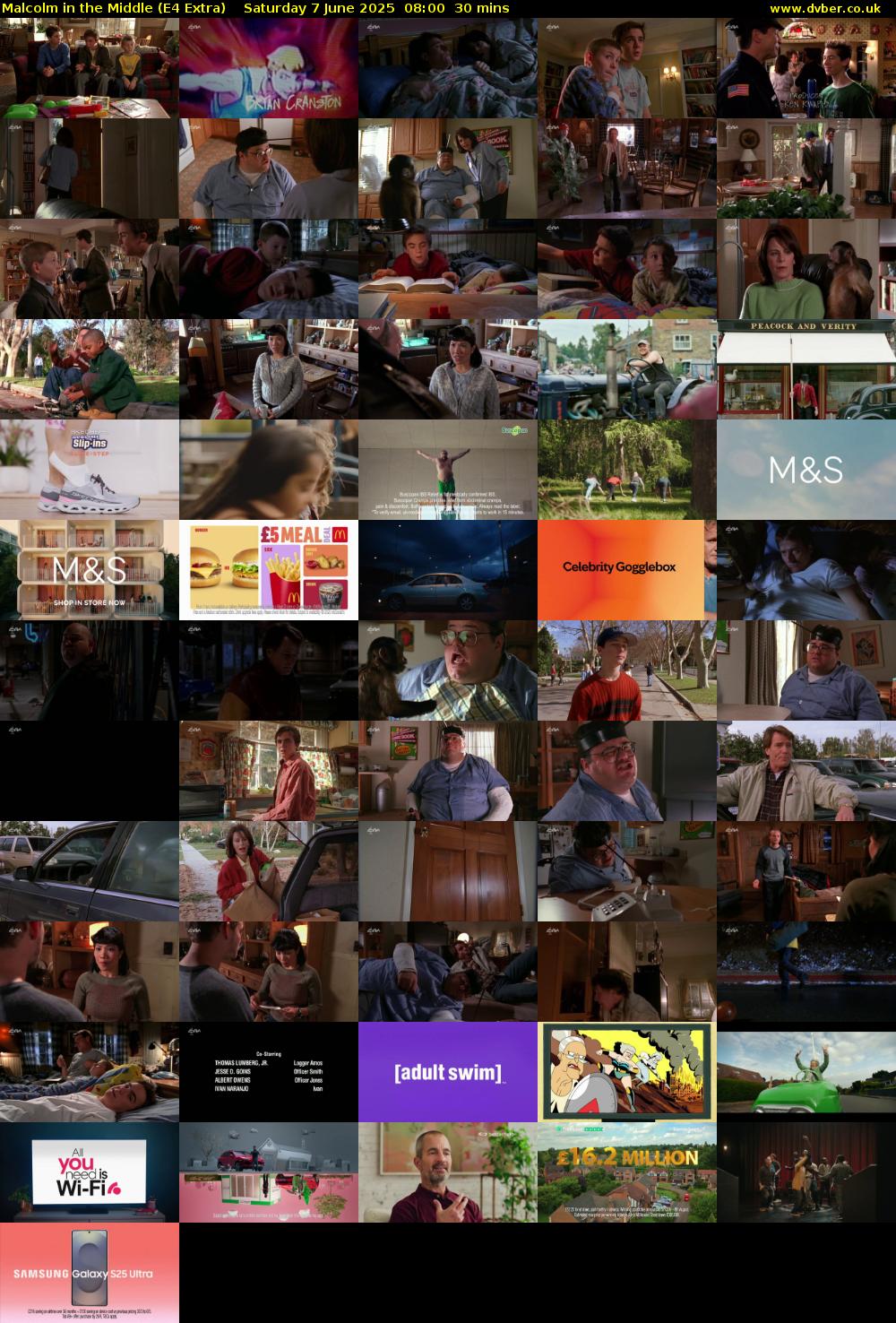 Malcolm in the Middle (E4 Extra) Saturday 7 June 2025 08:00 - 08:30