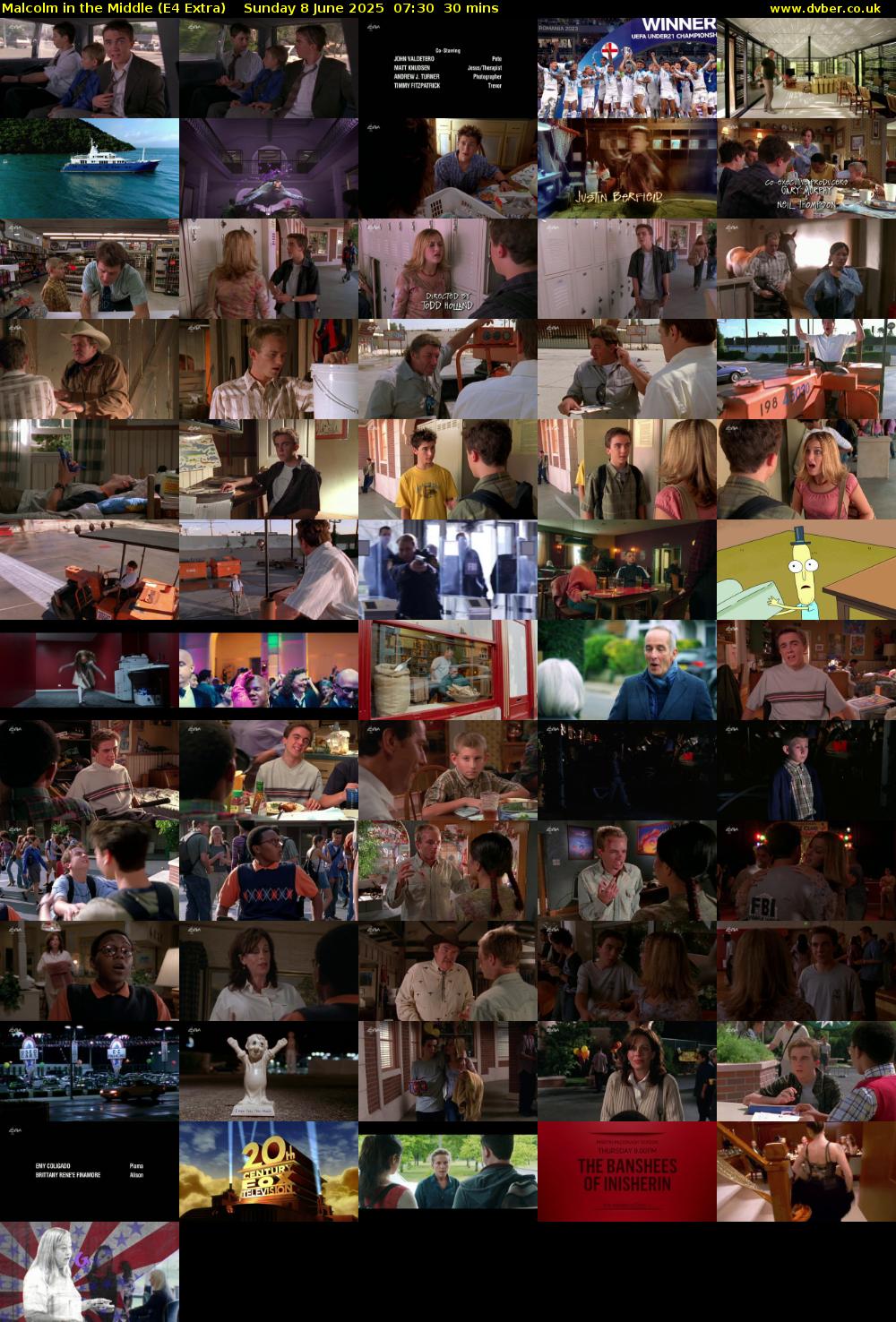 Malcolm in the Middle (E4 Extra) Sunday 8 June 2025 07:30 - 08:00