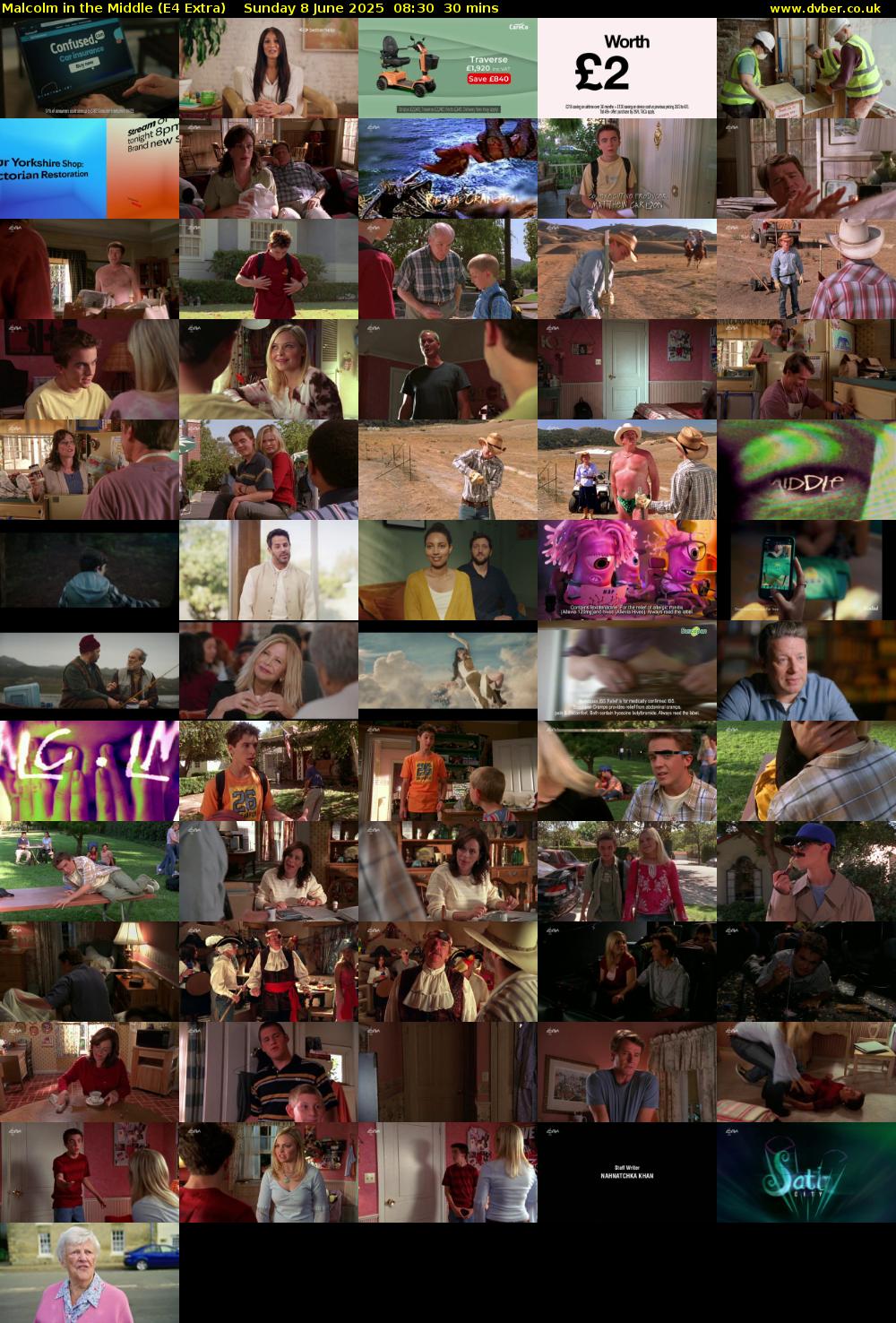 Malcolm in the Middle (E4 Extra) Sunday 8 June 2025 08:30 - 09:00