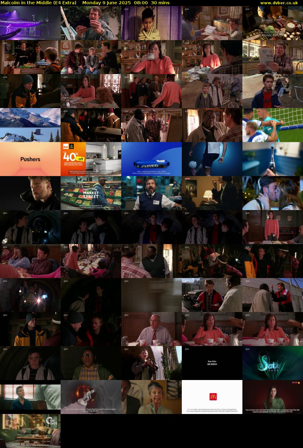 Malcolm in the Middle (E4 Extra) Monday 9 June 2025 08:00 - 08:30