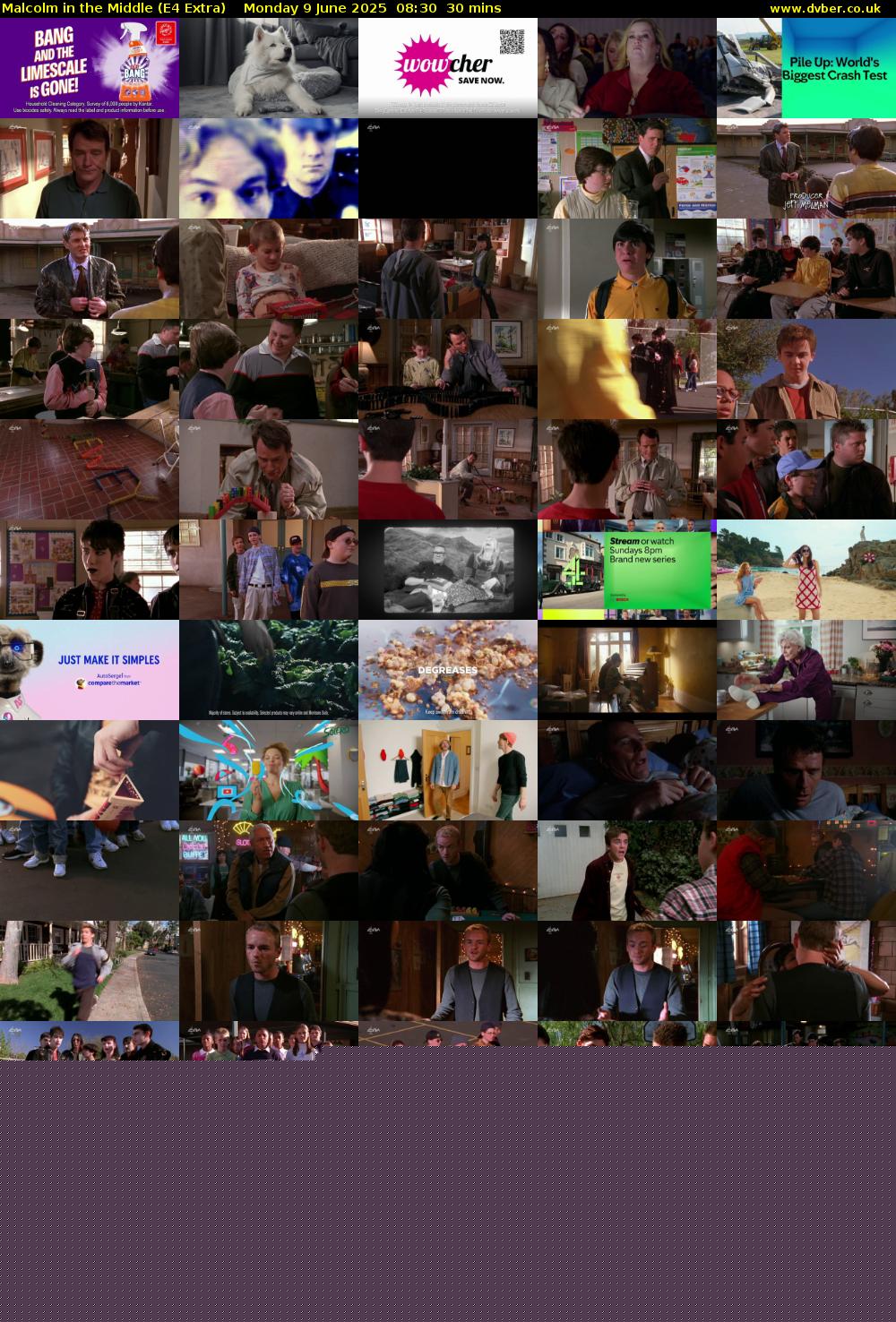 Malcolm in the Middle (E4 Extra) Monday 9 June 2025 08:30 - 09:00