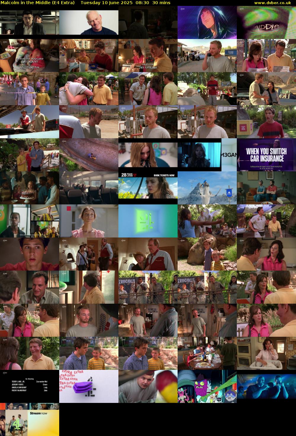 Malcolm in the Middle (E4 Extra) Tuesday 10 June 2025 08:30 - 09:00