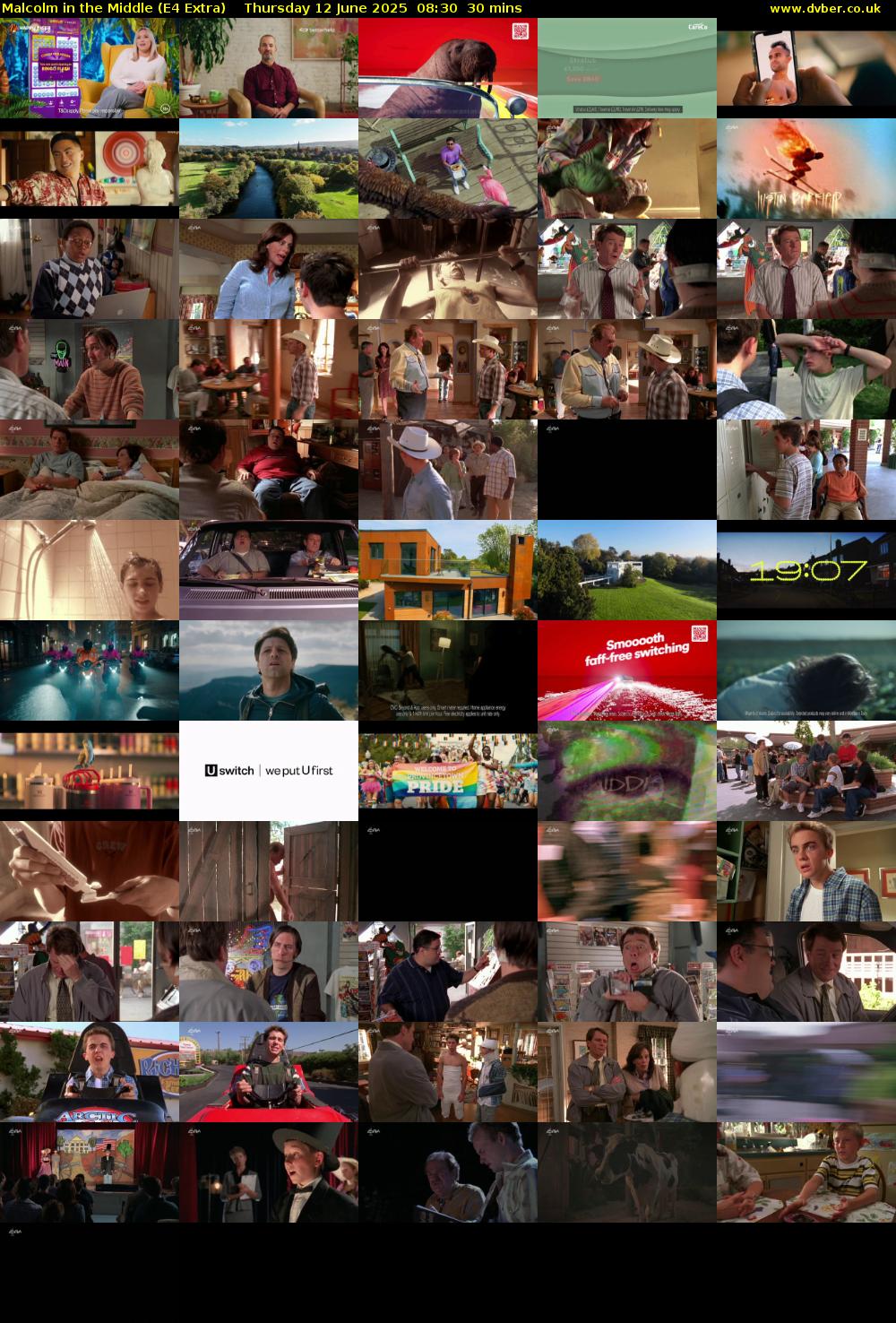 Malcolm in the Middle (E4 Extra) Thursday 12 June 2025 08:30 - 09:00