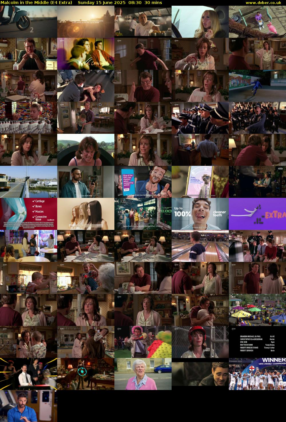 Malcolm in the Middle (E4 Extra) Sunday 15 June 2025 08:30 - 09:00