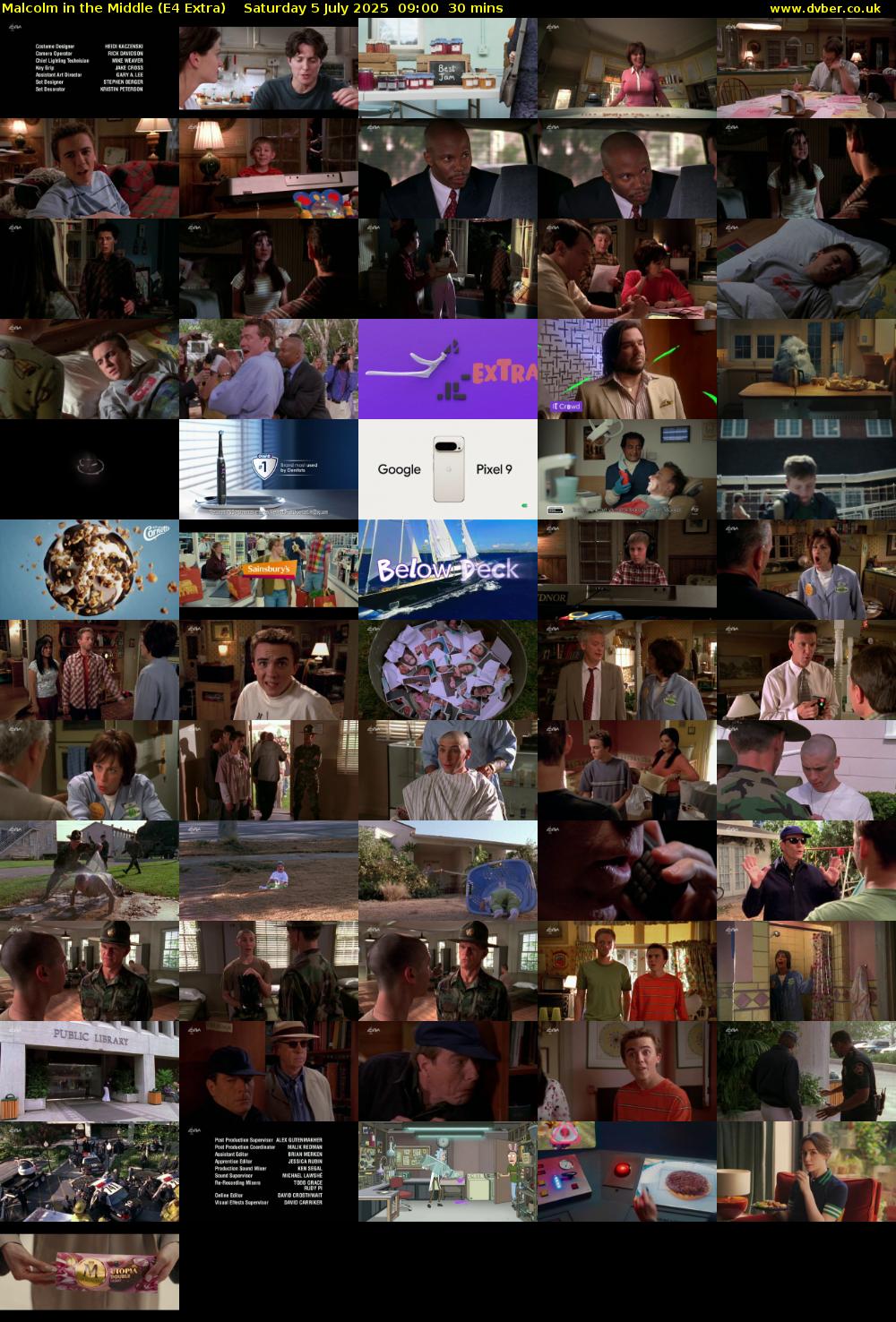 Malcolm in the Middle (E4 Extra) Saturday 5 July 2025 09:00 - 09:30