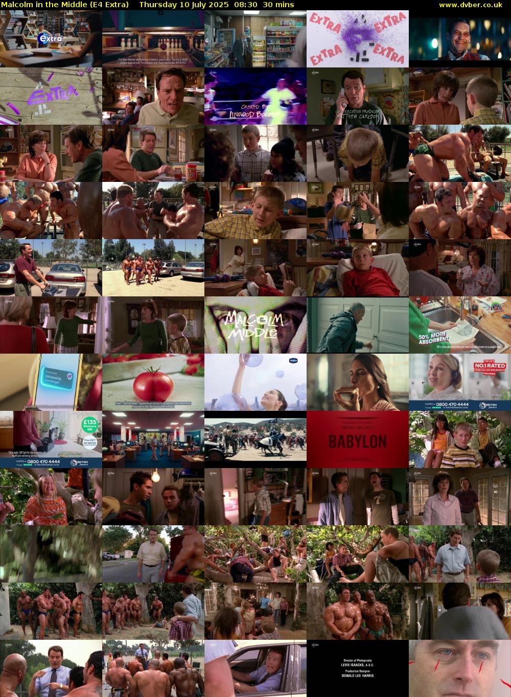 Malcolm in the Middle (E4 Extra) Thursday 10 July 2025 08:30 - 09:00