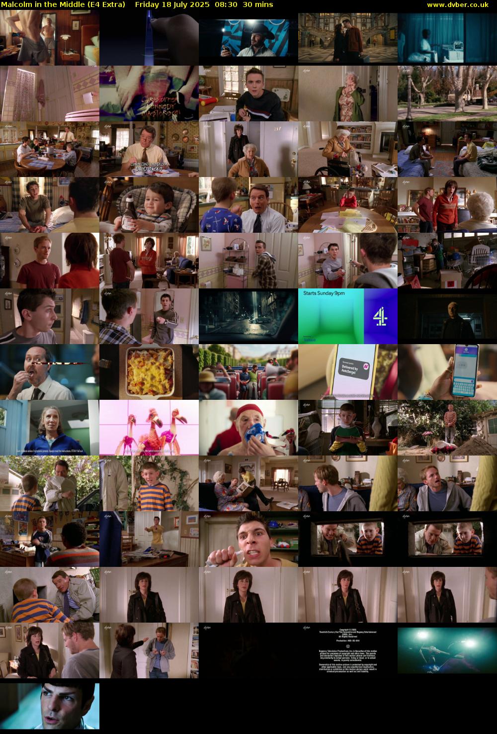 Malcolm in the Middle (E4 Extra) Friday 18 July 2025 08:30 - 09:00