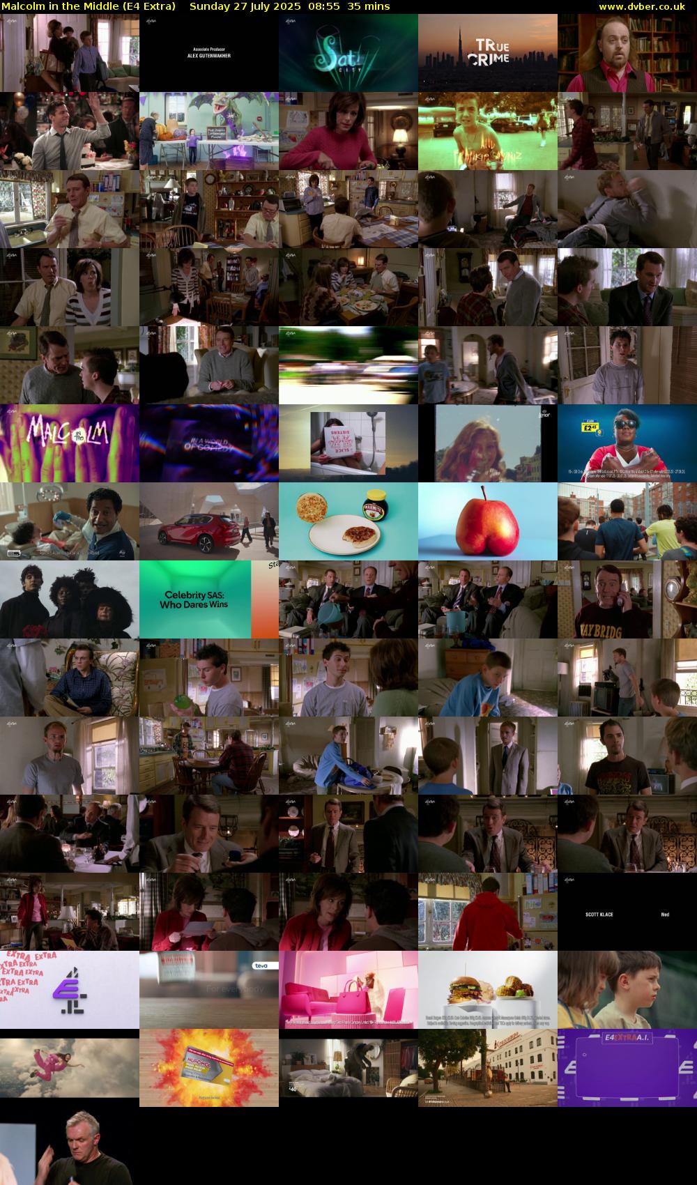 Malcolm in the Middle (E4 Extra) Sunday 27 July 2025 08:55 - 09:30