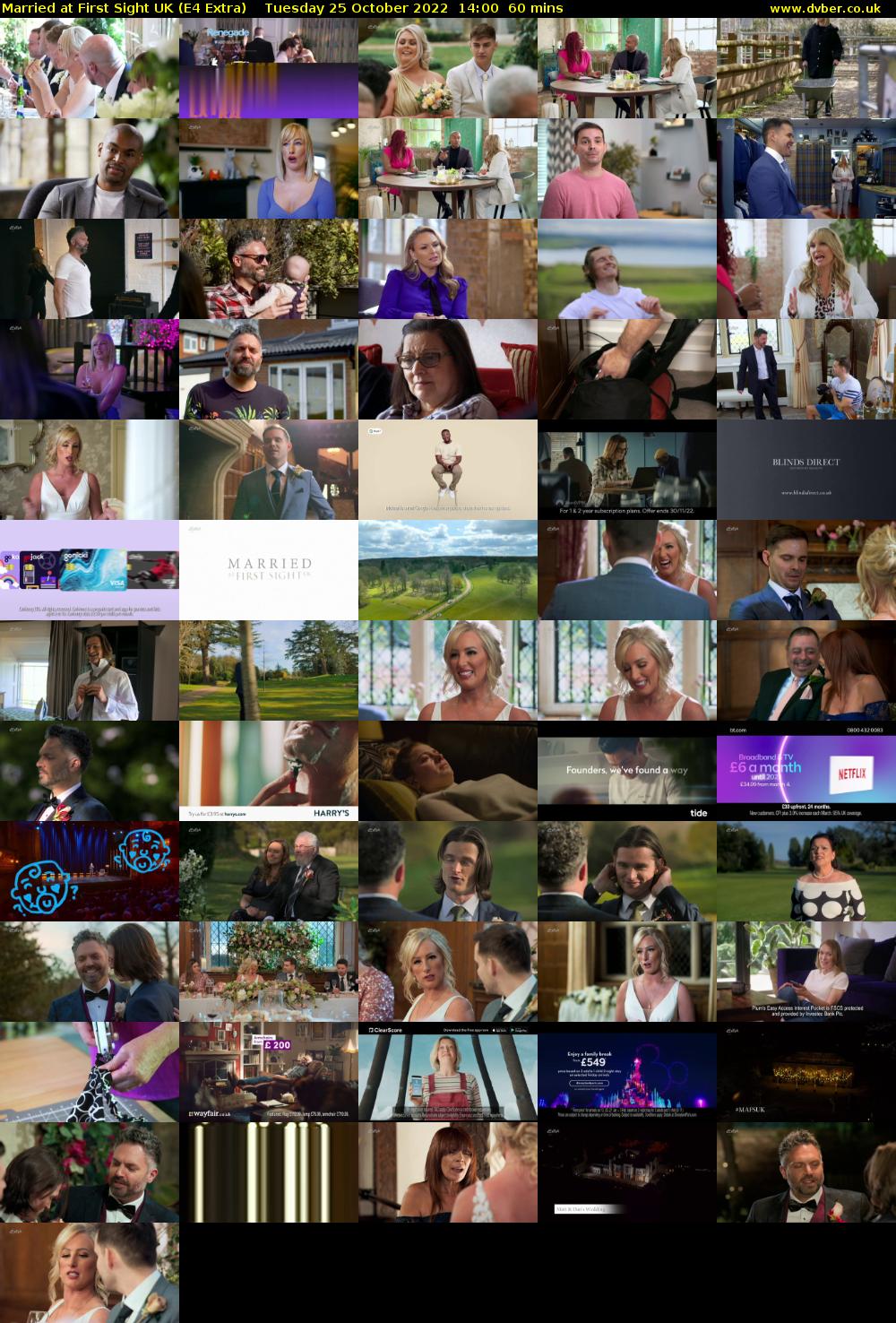 Married at First Sight UK (E4 Extra) Tuesday 25 October 2022 14:00 - 15:00