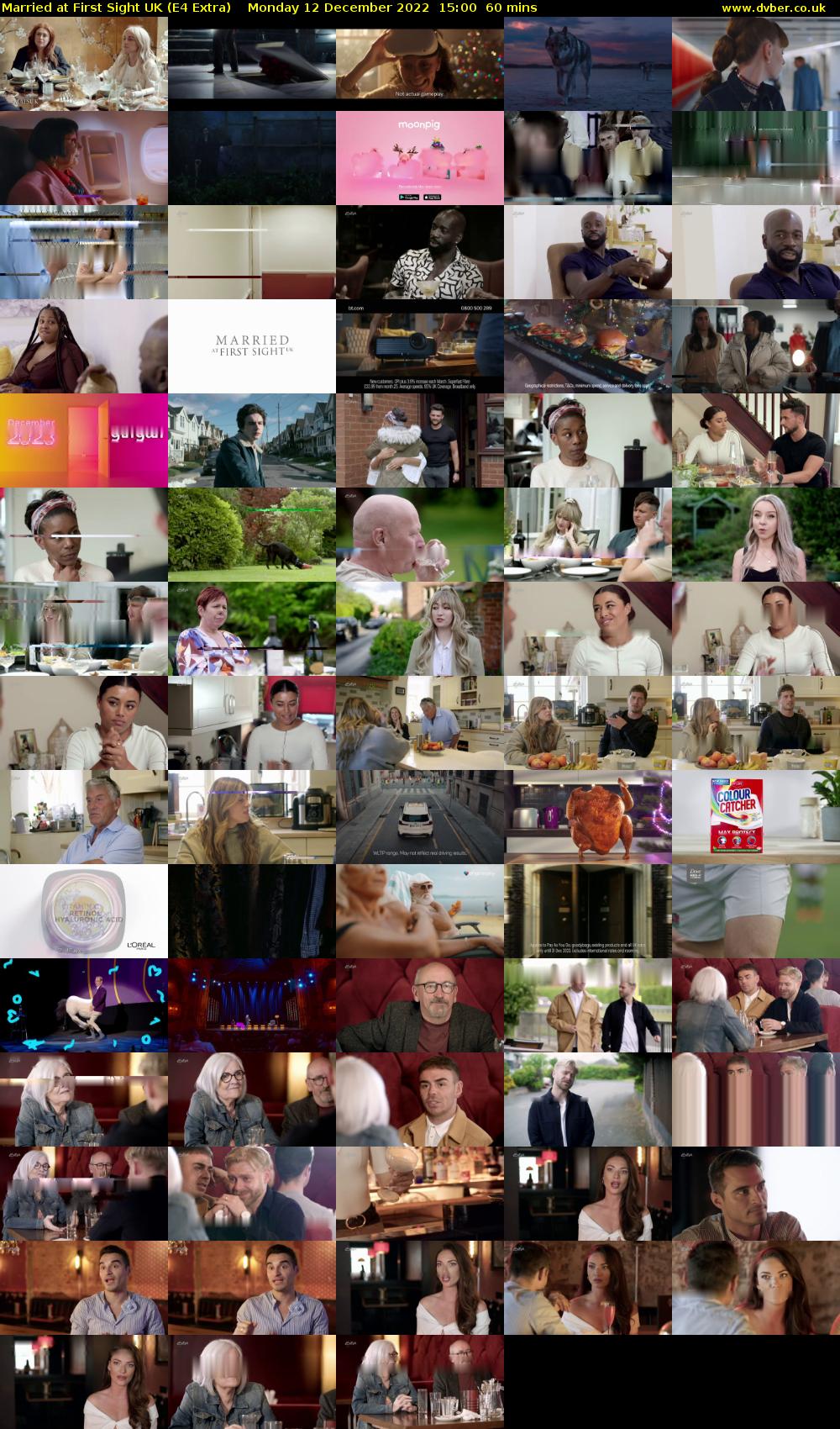 Married at First Sight UK (E4 Extra) Monday 12 December 2022 15:00 - 16:00