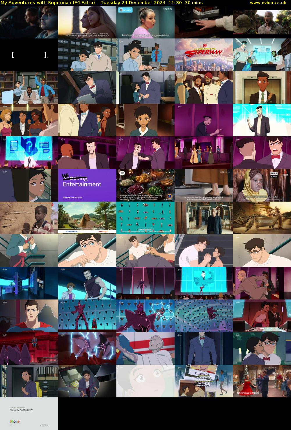 My Adventures with Superman (E4 Extra) Tuesday 24 December 2024 11:30 - 12:00