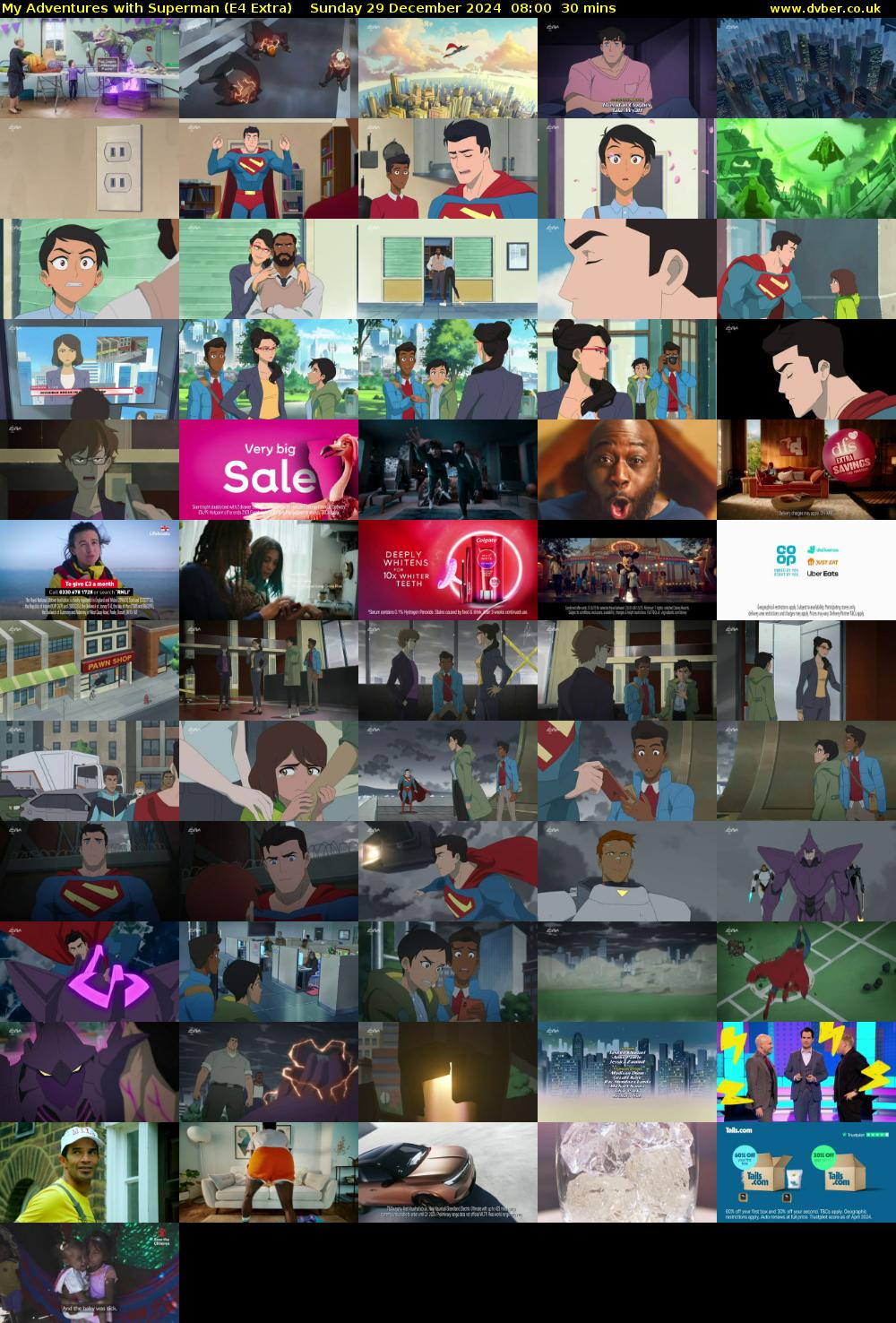 My Adventures with Superman (E4 Extra) Sunday 29 December 2024 08:00 - 08:30