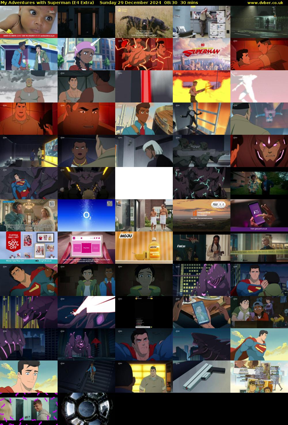 My Adventures with Superman (E4 Extra) Sunday 29 December 2024 08:30 - 09:00