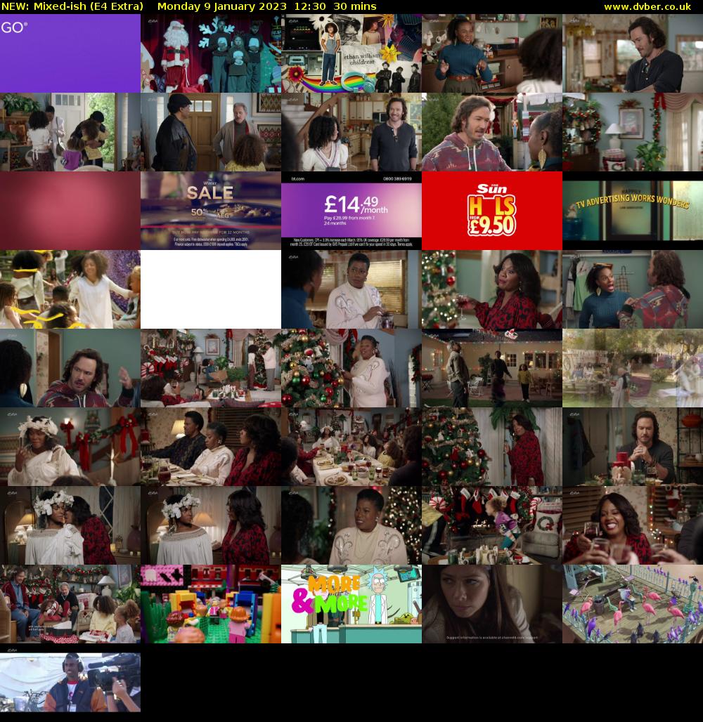 NEW: Mixed-ish (E4 Extra) Monday 9 January 2023 12:30 - 13:00