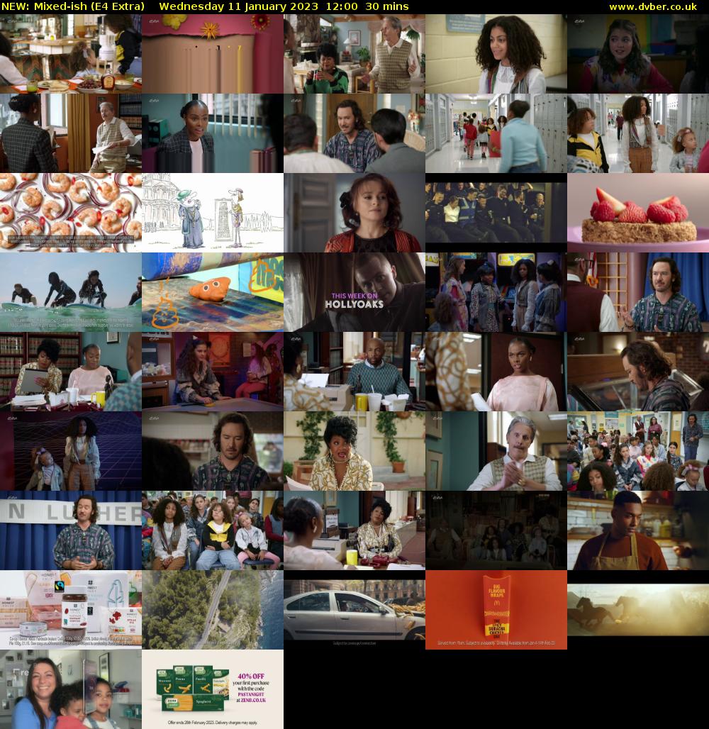 NEW: Mixed-ish (E4 Extra) Wednesday 11 January 2023 12:00 - 12:30