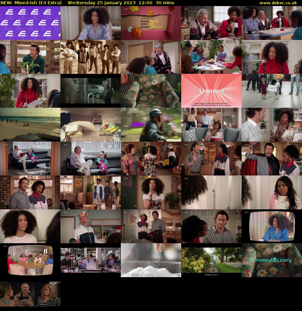NEW: Mixed-ish (E4 Extra) Wednesday 25 January 2023 12:00 - 12:30