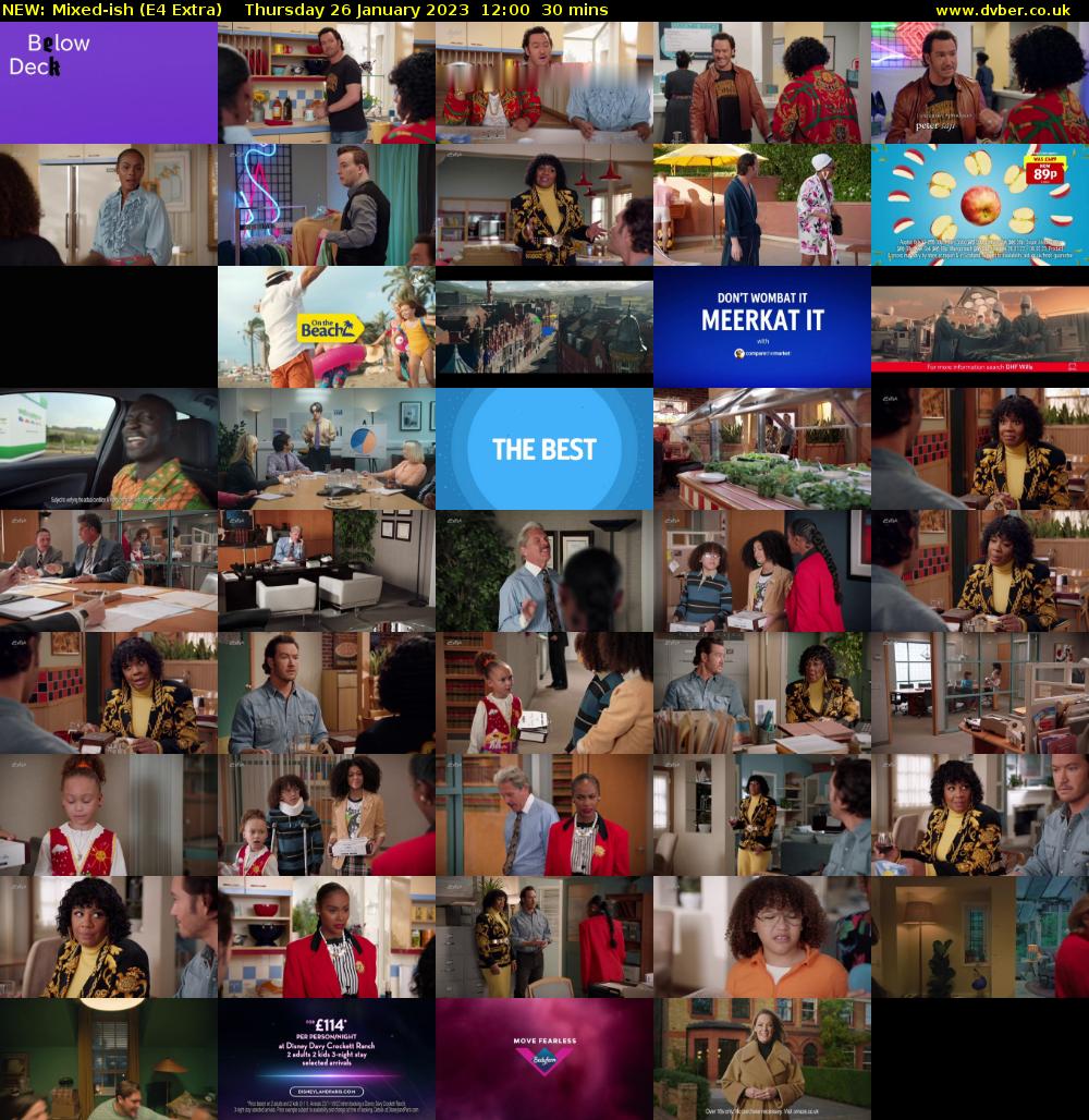 NEW: Mixed-ish (E4 Extra) Thursday 26 January 2023 12:00 - 12:30