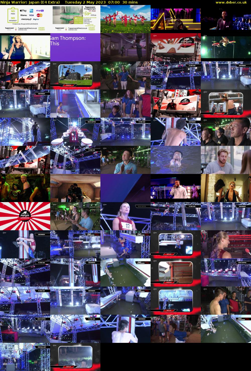 Ninja Warrior: Japan (E4 Extra) Tuesday 2 May 2023 07:00 - 07:30