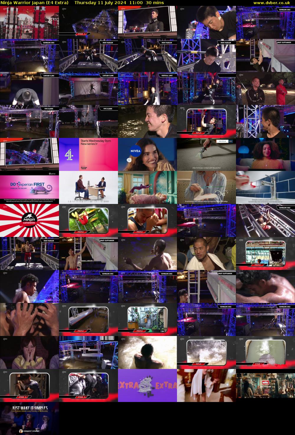 Ninja Warrior Japan (E4 Extra) Thursday 11 July 2024 11:00 - 11:30