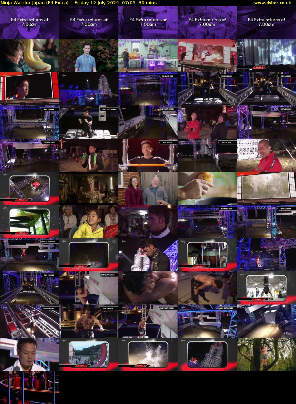 Ninja Warrior Japan (E4 Extra) Friday 12 July 2024 07:05 - 07:35