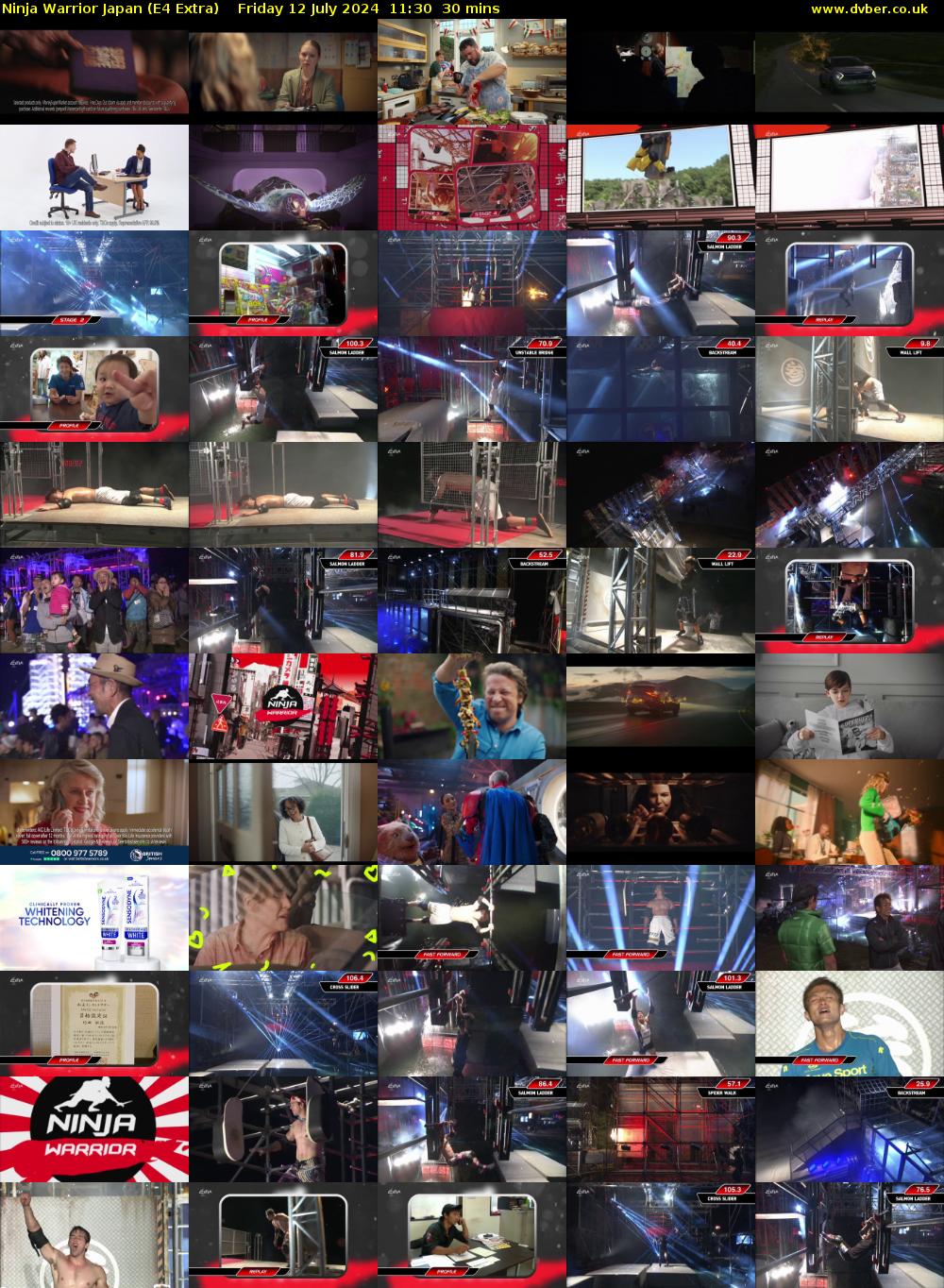 Ninja Warrior Japan (E4 Extra) Friday 12 July 2024 11:30 - 12:00