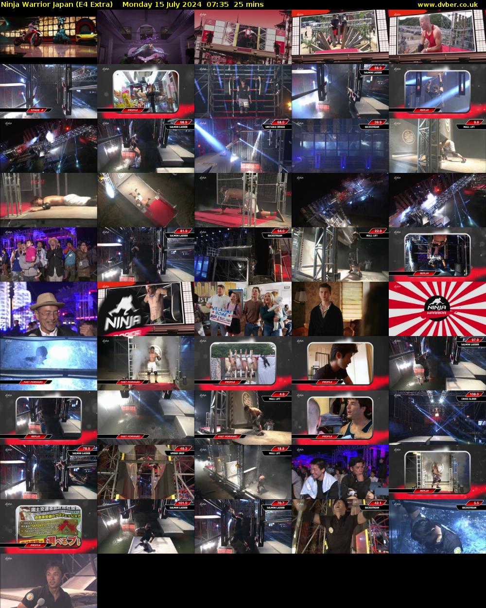 Ninja Warrior Japan (E4 Extra) Monday 15 July 2024 07:35 - 08:00