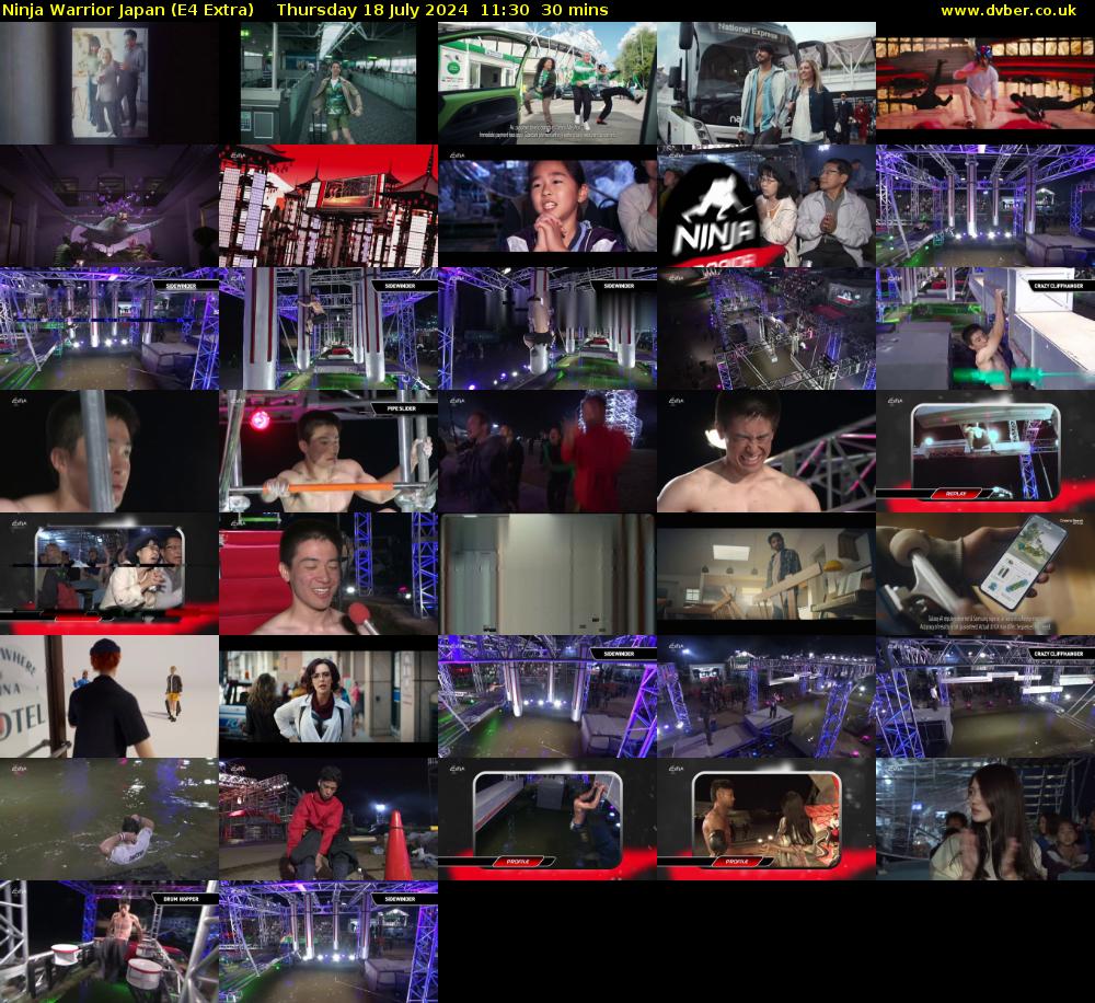 Ninja Warrior Japan (E4 Extra) Thursday 18 July 2024 11:30 - 12:00