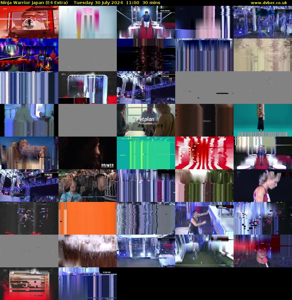 Ninja Warrior Japan (E4 Extra) Tuesday 30 July 2024 11:00 - 11:30