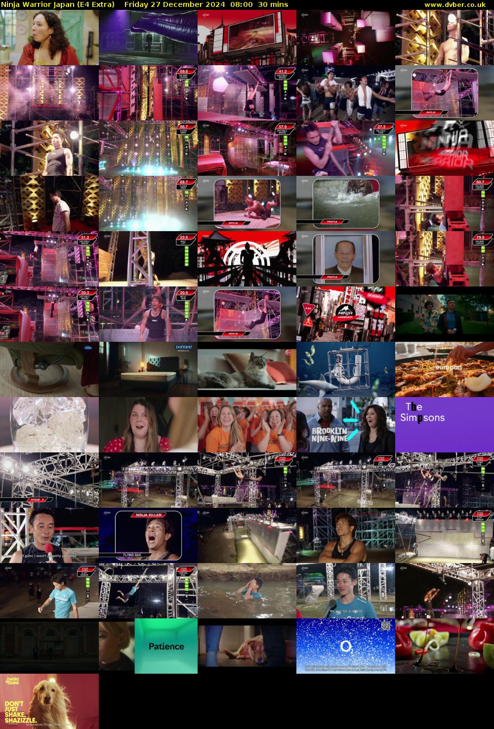 Ninja Warrior Japan (E4 Extra) Friday 27 December 2024 08:00 - 08:30