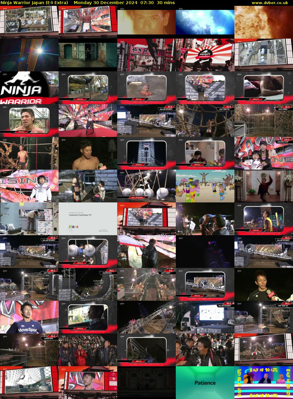 Ninja Warrior Japan (E4 Extra) Monday 30 December 2024 07:30 - 08:00